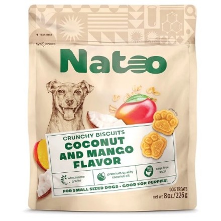 8oz Natoo Biscuits - Coconut and Mango - Dog/Cat Supplements